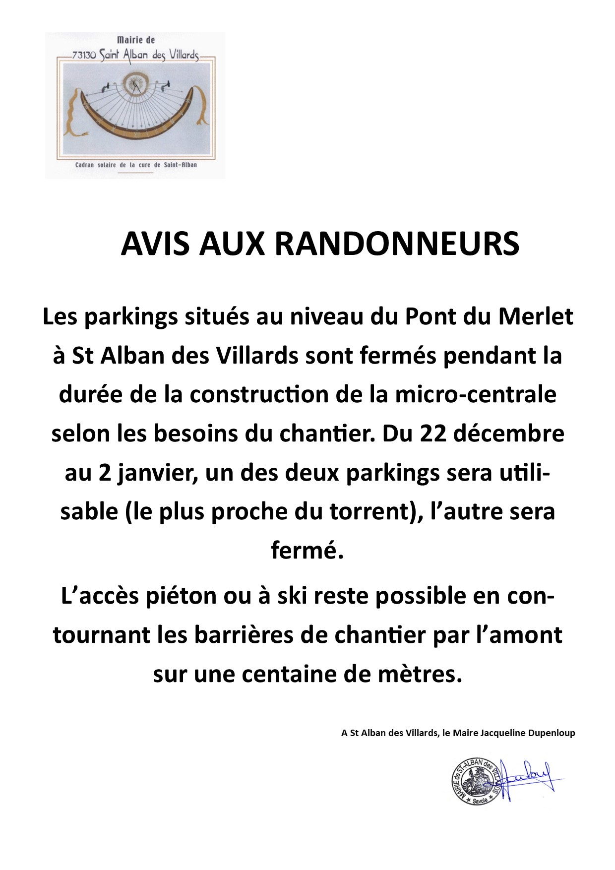 PARKING PONT MERLET